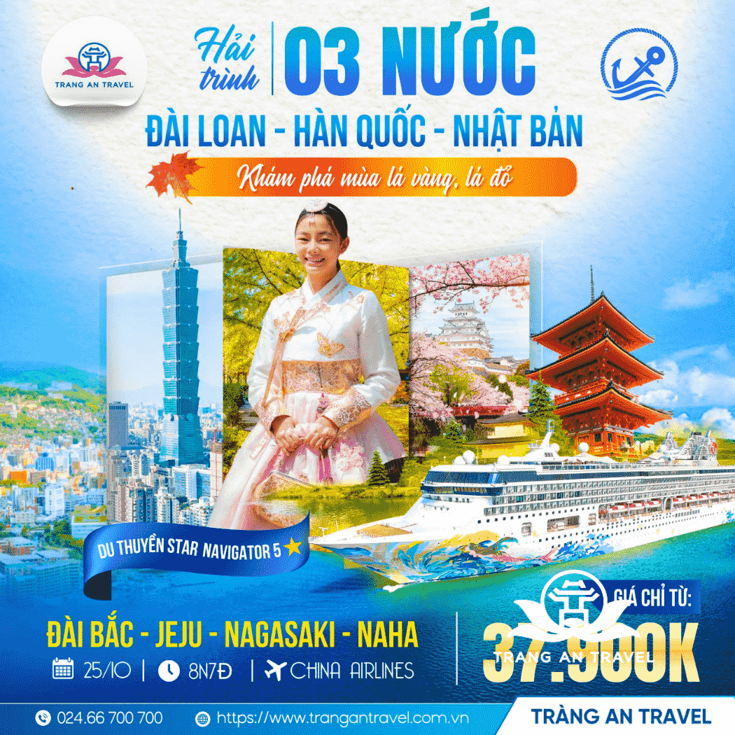Hành trình du thuyền 5* STAR NAVIGATOR: ĐÀI LOAN – HÀN QUỐC - NHẬT BẢN - 8 Ngày 7 đêm