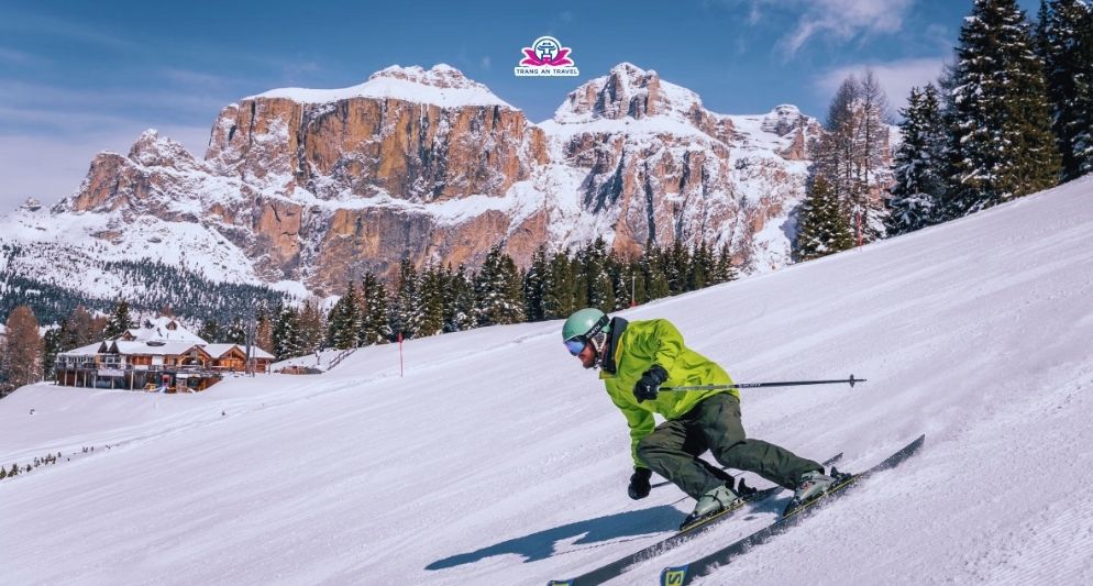 trượt tuyết núi Dolomites