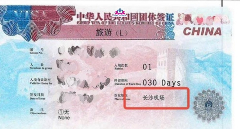 visa đoàn Trung Quốc